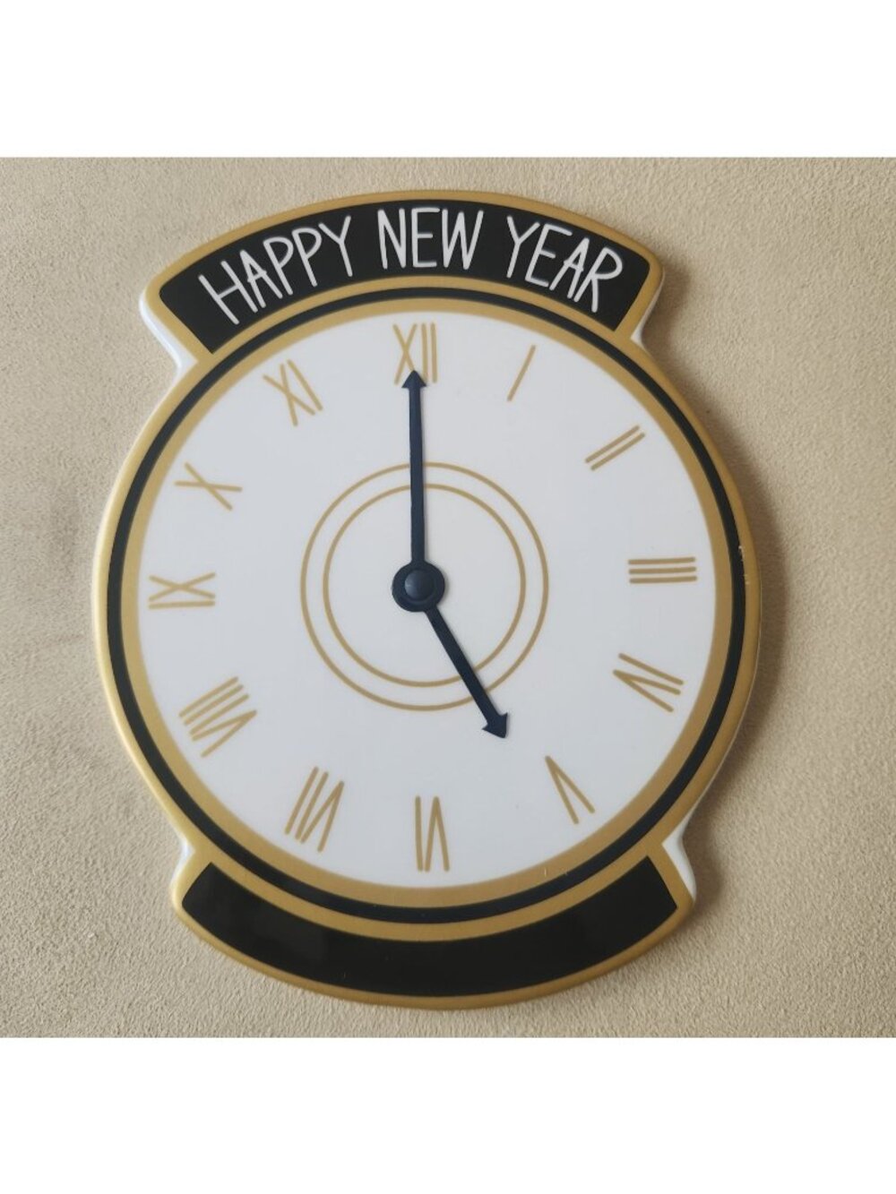 Happy Everything Coton Colors Happy New Year Large Clock NEW